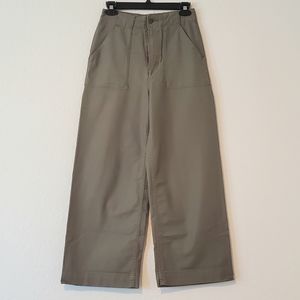 Volcom high rise cropped wide leg cargo pants